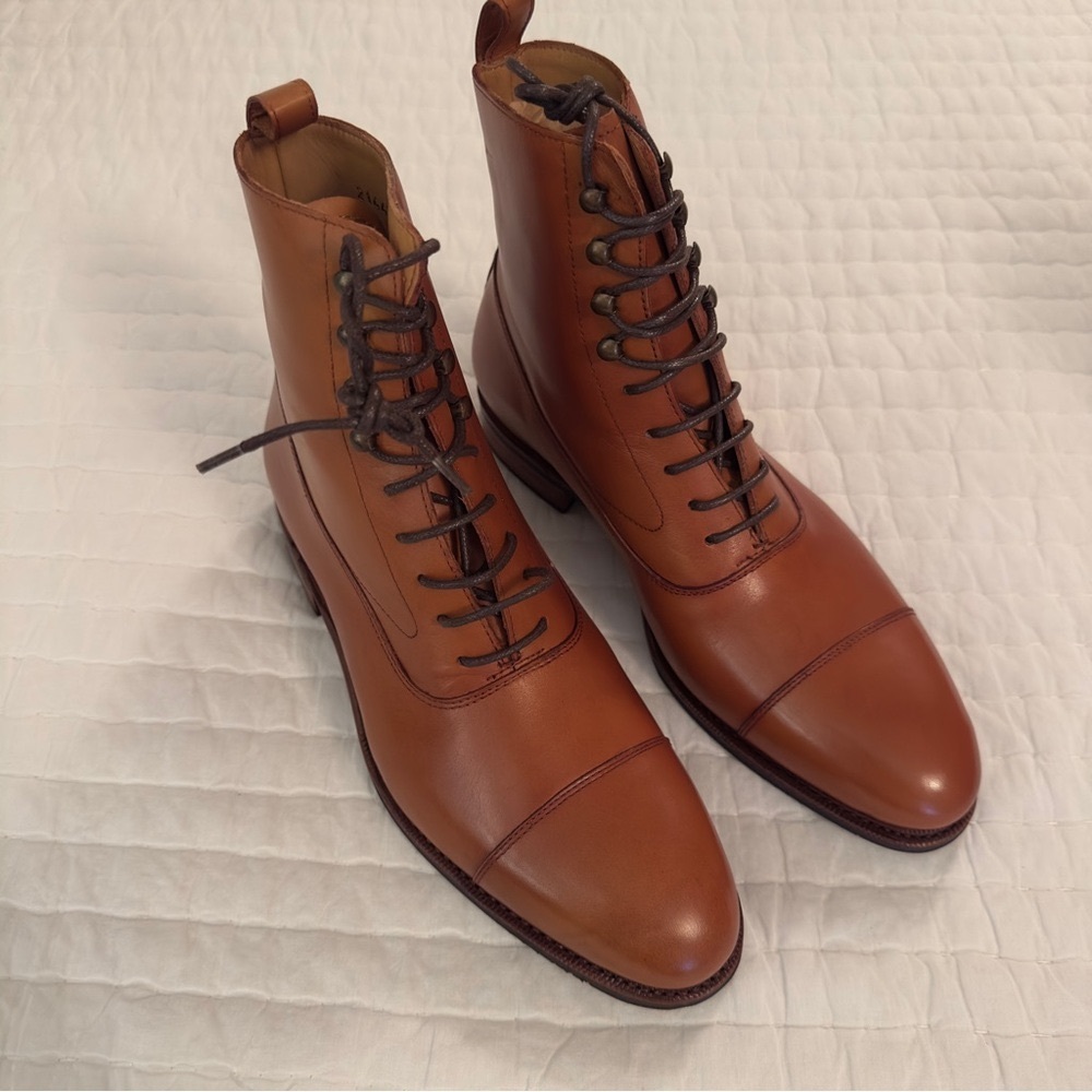 Meermin Classic Brown Leather Womens Boots NWT